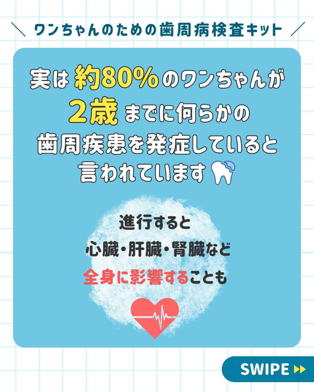 2歳未満のワンちゃんでも、歯周病になる可能性があることをご存